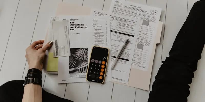 Documentos e formulários de endereçamento sendo preenchidos